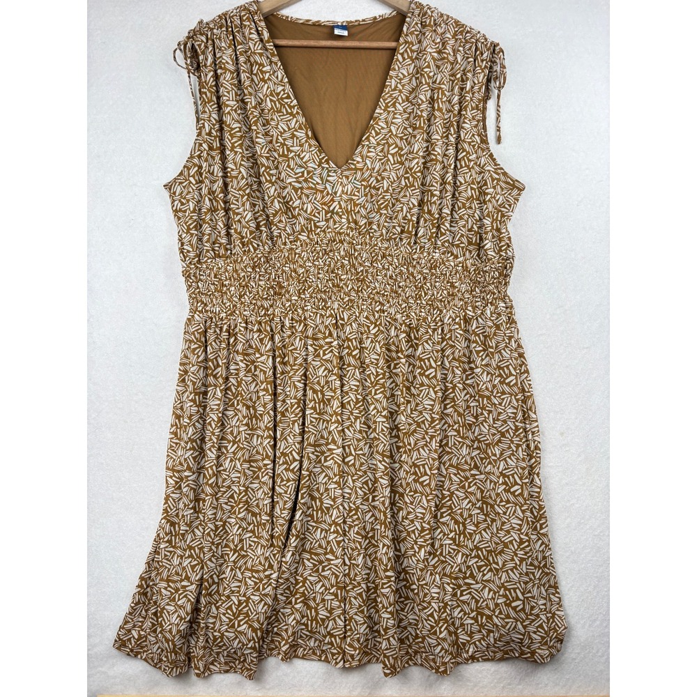 Old Navy Dress Womens 2X Sleeveless Smocked Waist Boho Casual